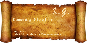 Kemendy Gizella névjegykártya